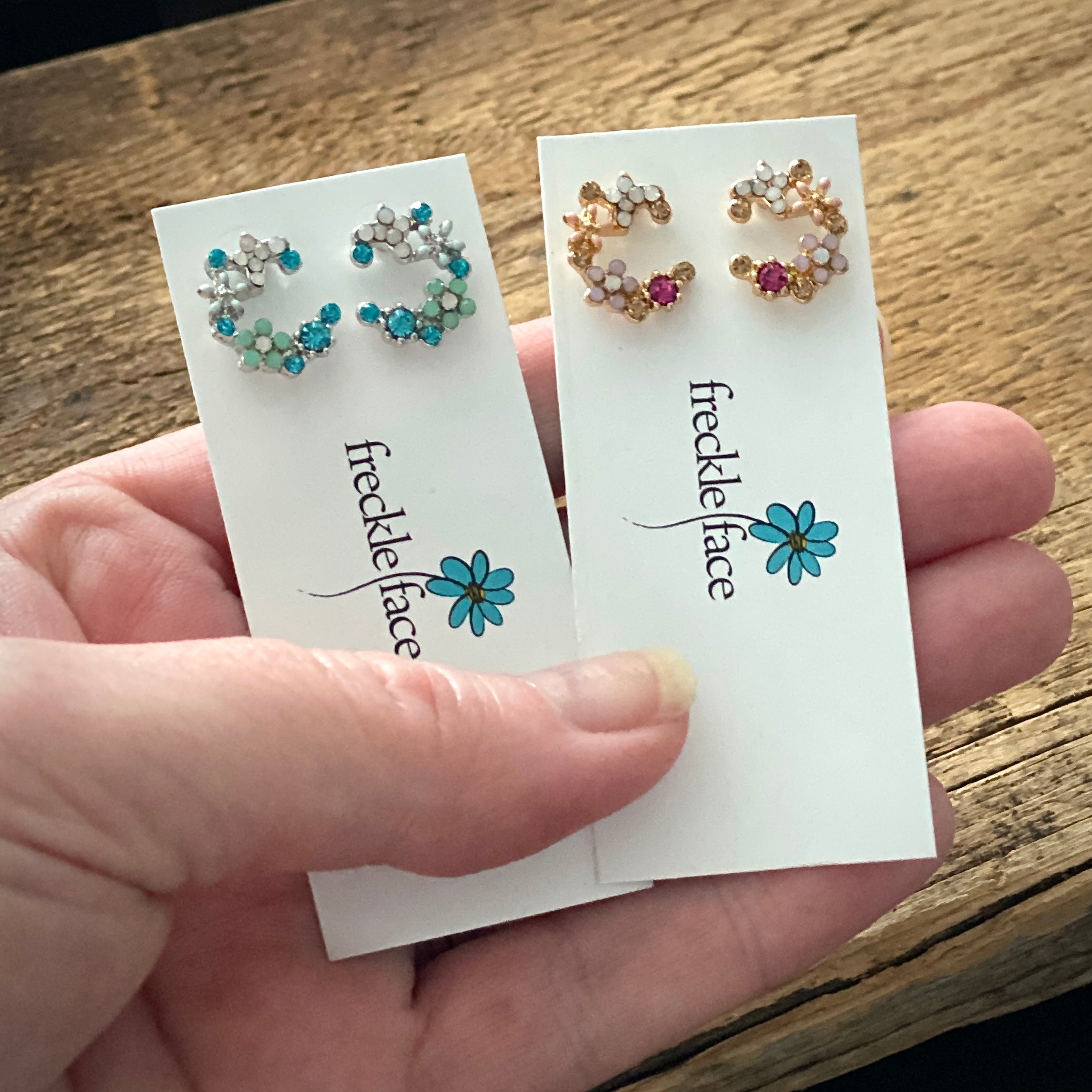 Crescent Bloom Stud Earrings
