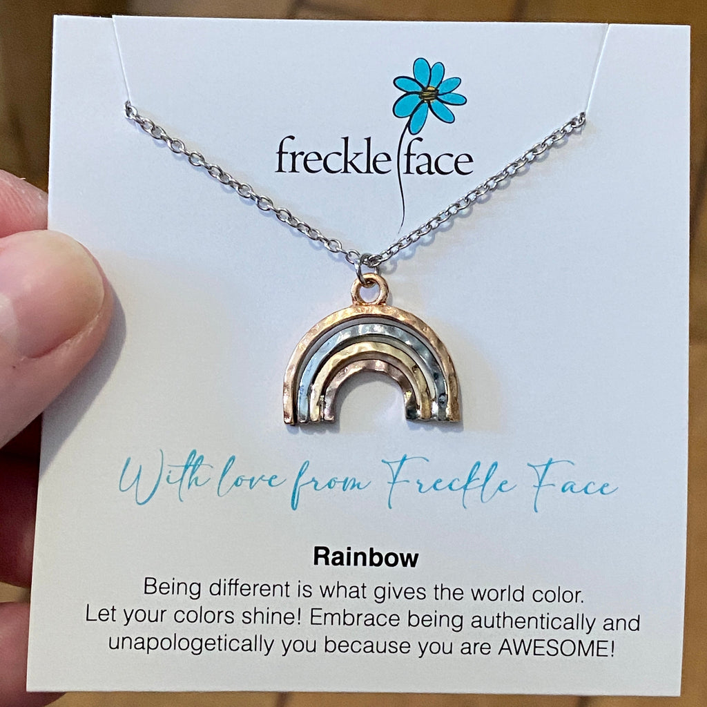 Mixed Metal Adjustable Rainbow Necklace