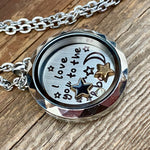 Glass Locket Love You to the Moon and Back Necklace