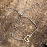 Adjustable Bracelet - Open Heart