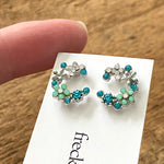 Crescent Bloom Stud Earrings