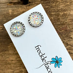 Druzy Stud Earrings - Neutrals 10mm
