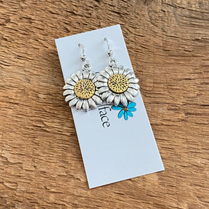 Sunflower Earrings with gold center