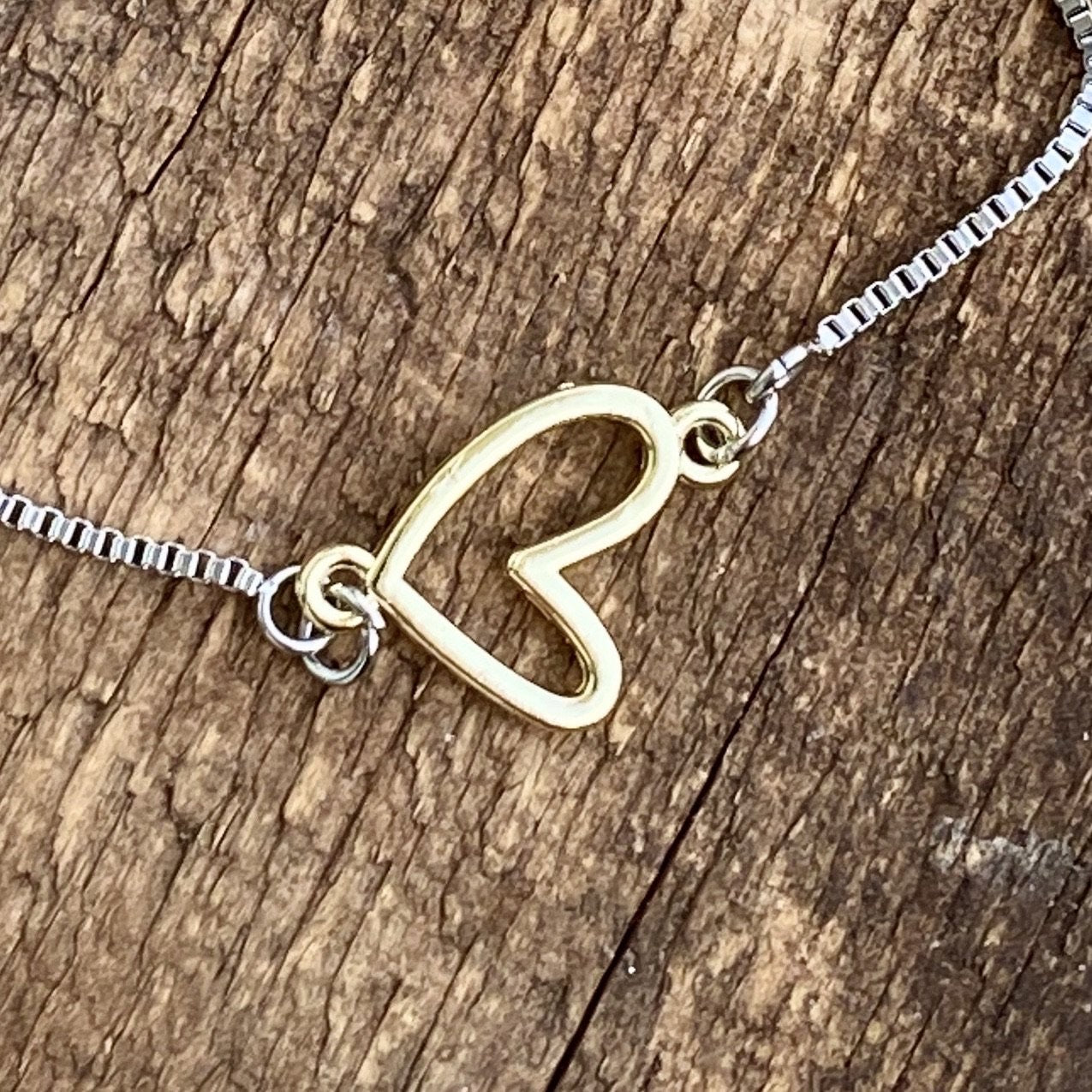 Adjustable Bracelet - Open Heart