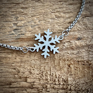 Adjustable Bracelet - Silver Snowflake