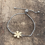 Adjustable Bracelet - Gold Flower
