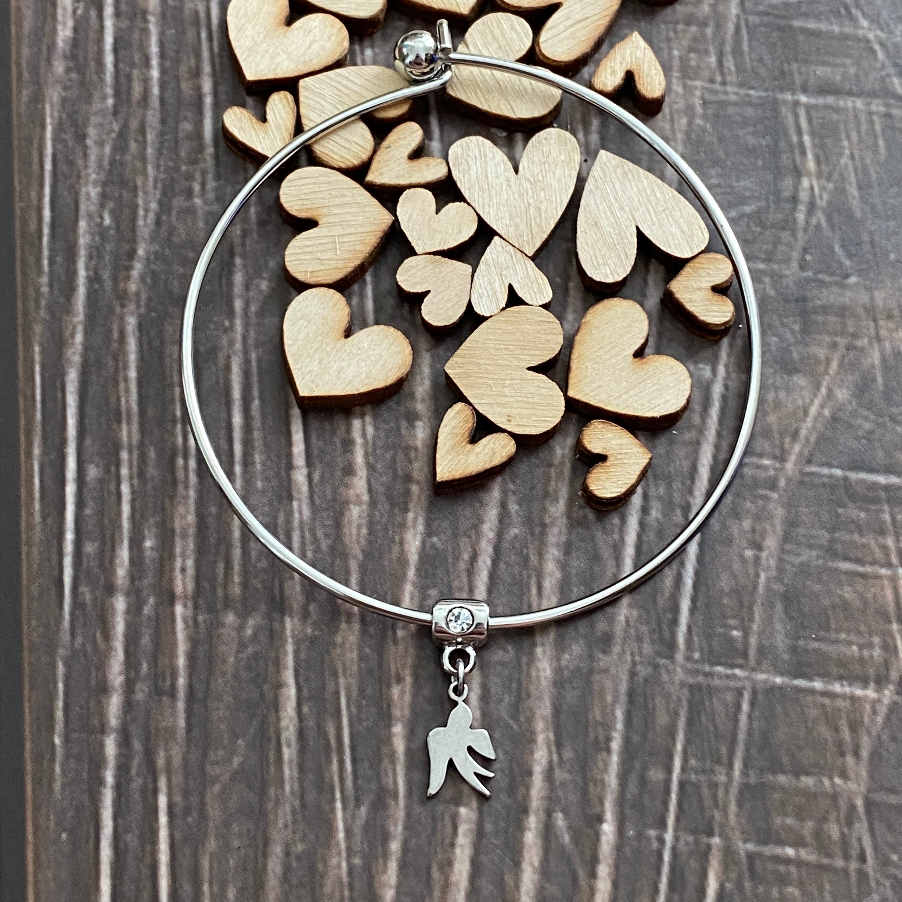 Simple charm bangle