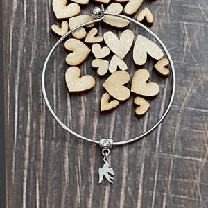 Simple charm bangle