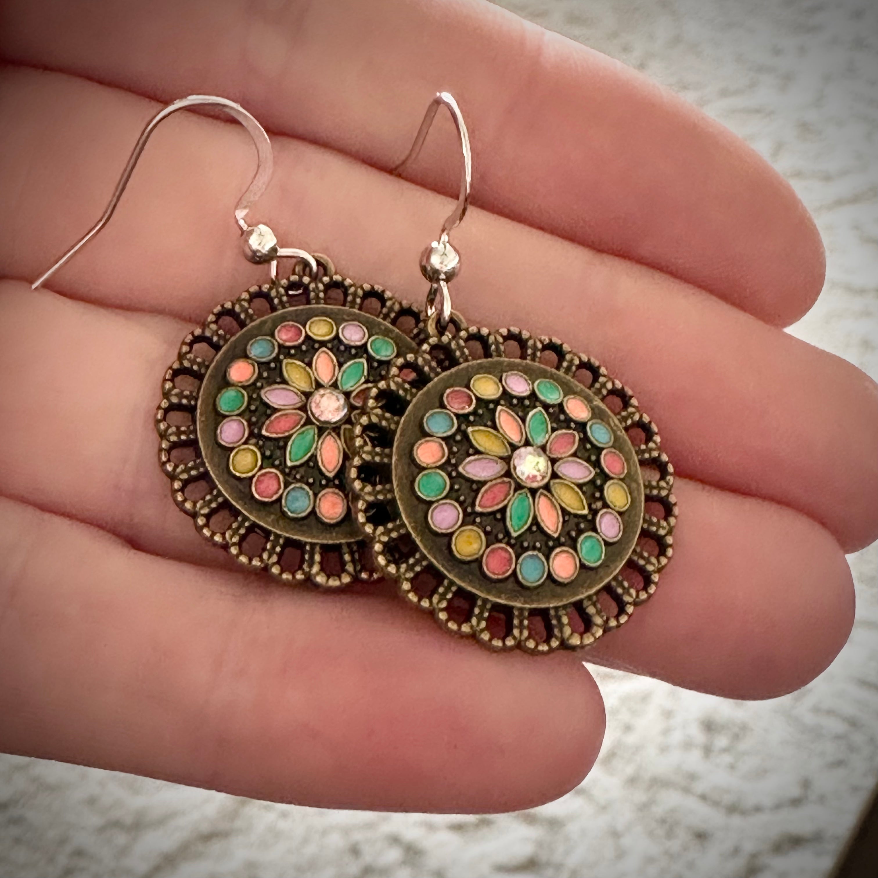 Boho Bronze Colorful earrings