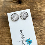 Druzy Stud Earrings - Neutrals 10mm