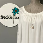 Simple Double Heart Long Necklace