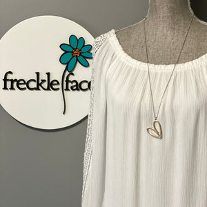 Simple Double Heart Long Necklace