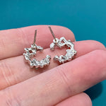 Crescent Bloom Stud Earrings