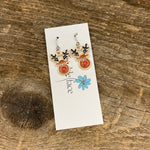 Reindeer Enamel Earrings