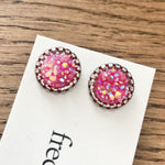 Druzy Stud Earrings - Spring colors 10mm