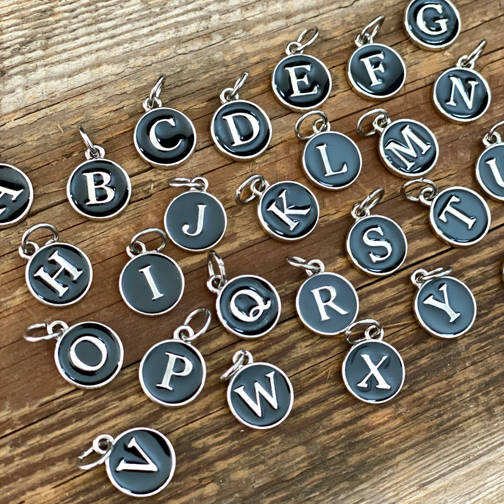 Letter initial charms