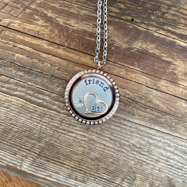 Glass Locket Friend Necklace