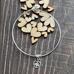 Simple charm bangle
