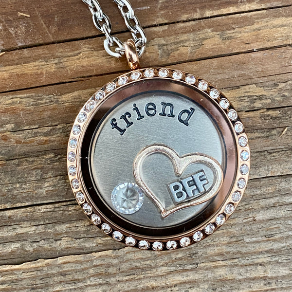 Glass Locket Friend Necklace