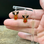 Reindeer Enamel Earrings