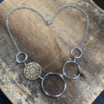 A Touch of Gold Filigree Hoop Bib Necklace