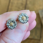 Two toned daisy studs