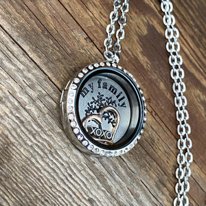 Glass Locket Family Tree Necklace
