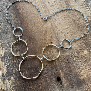 A Touch of Gold Circle Bib Necklace