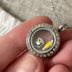 Glass Locket Teacher Necklace