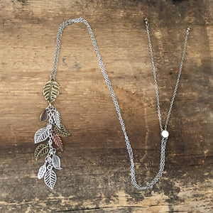 Adjustable Leaf Cluster Necklace