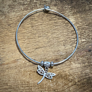 Simple charm bangle