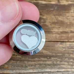 Glass Locket Rainbow Love Necklace
