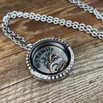 Glass Locket Family Tree Necklace