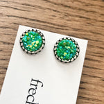 Druzy Stud Earrings - Spring colors 10mm