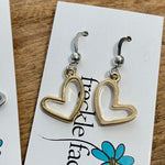 Open heart hook earrings