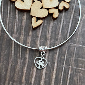 Simple charm bangle