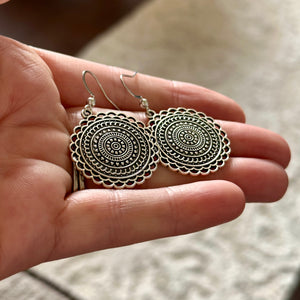Boho medallion earrings