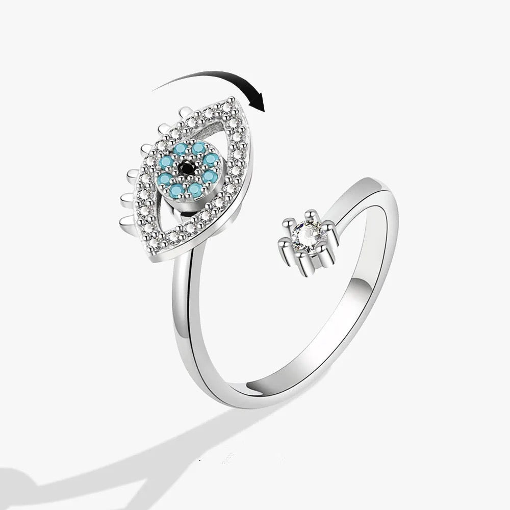 Evil Eye Spinner Ring
