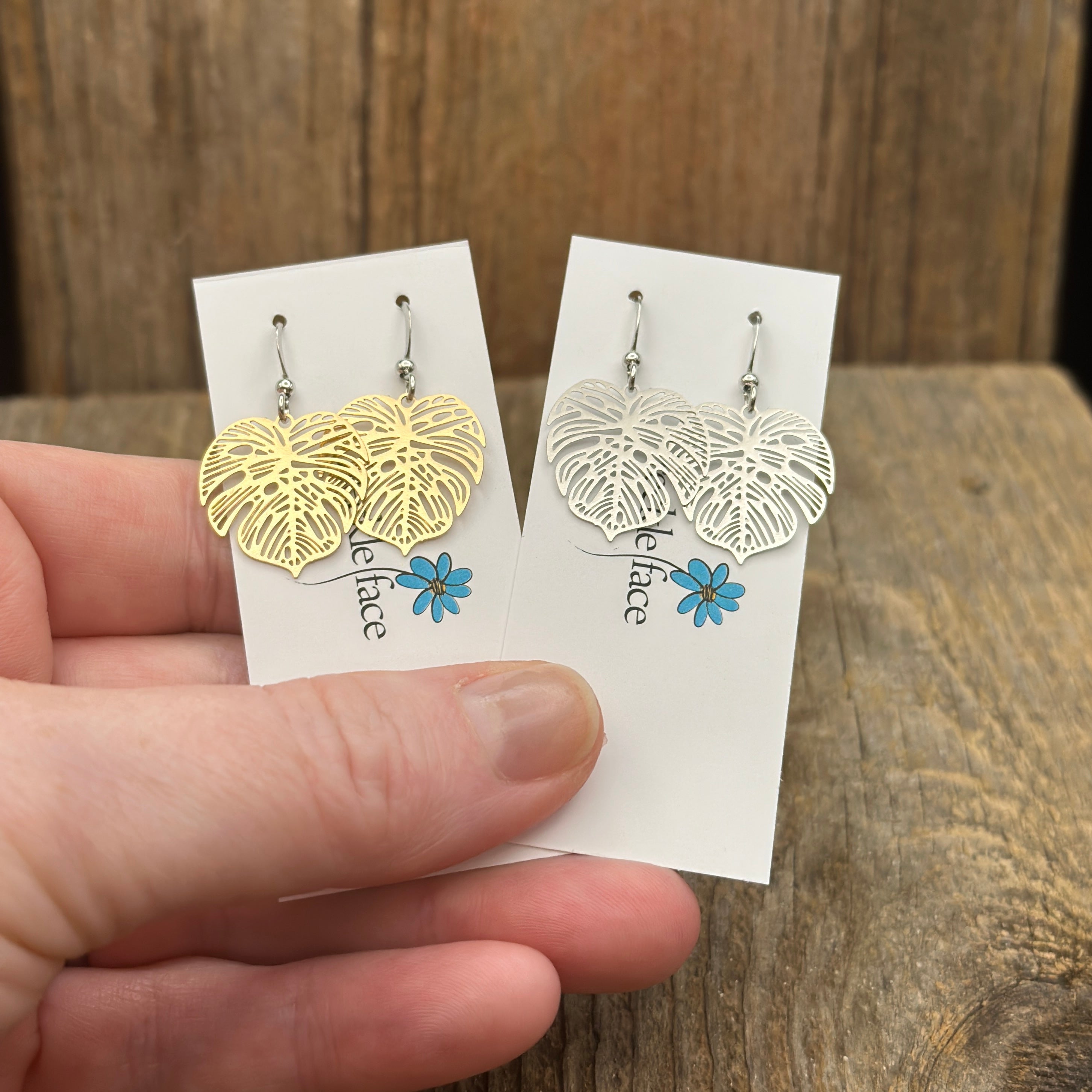 Lightweight Palm Leaf Earrings