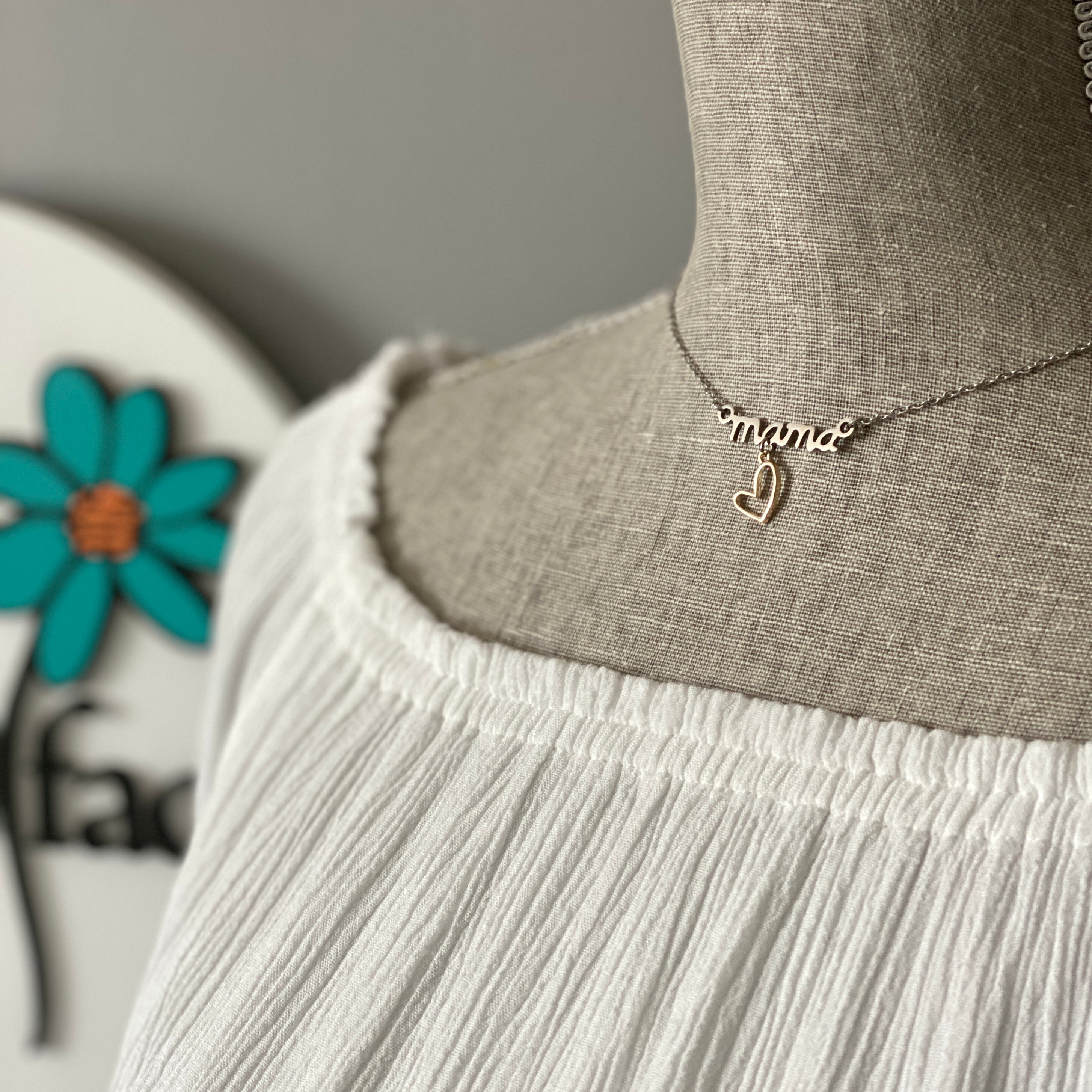 Stainless Steel Mama Necklace