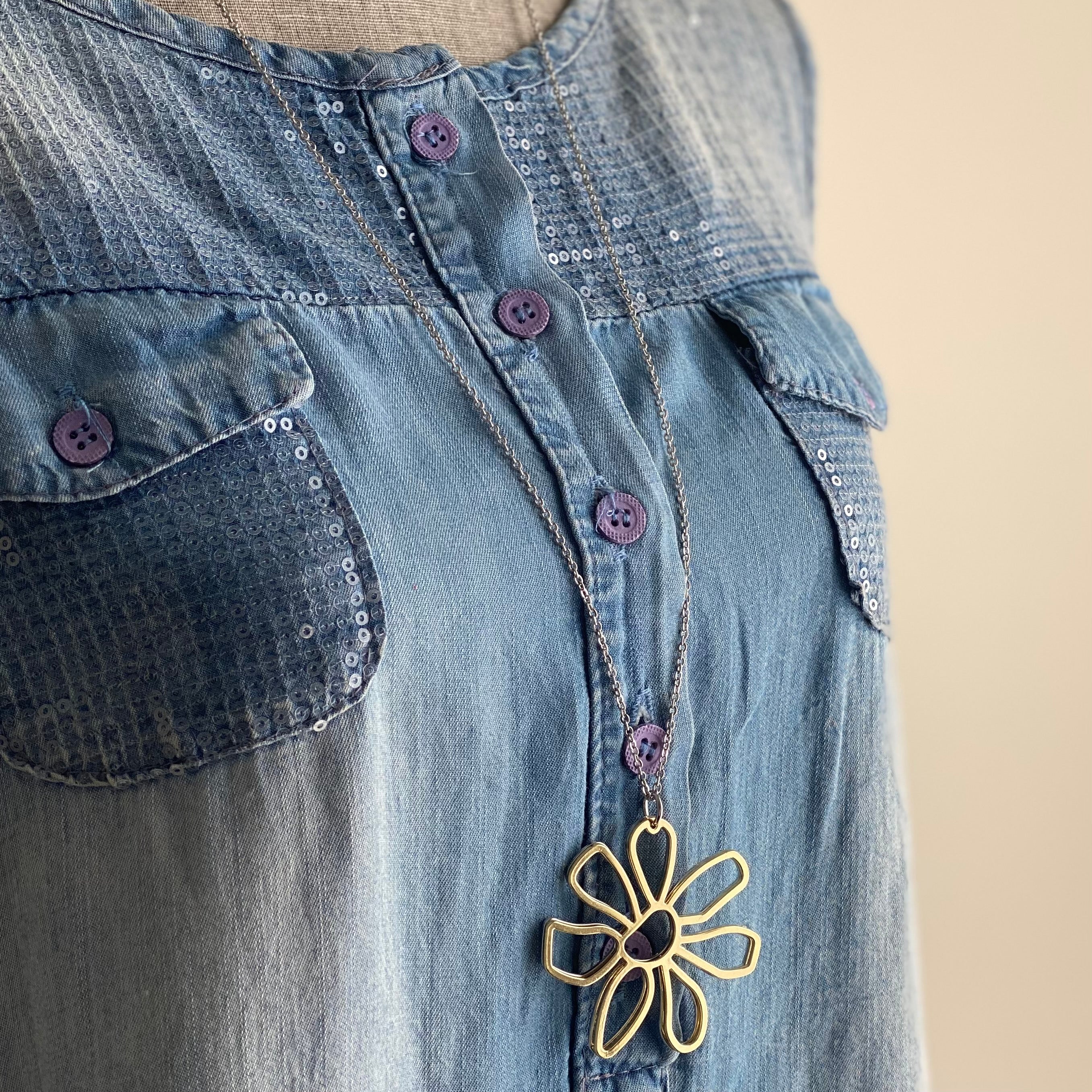 Double Flower Necklace