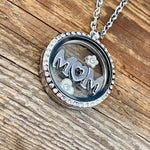 Glass Locket Mom Necklace