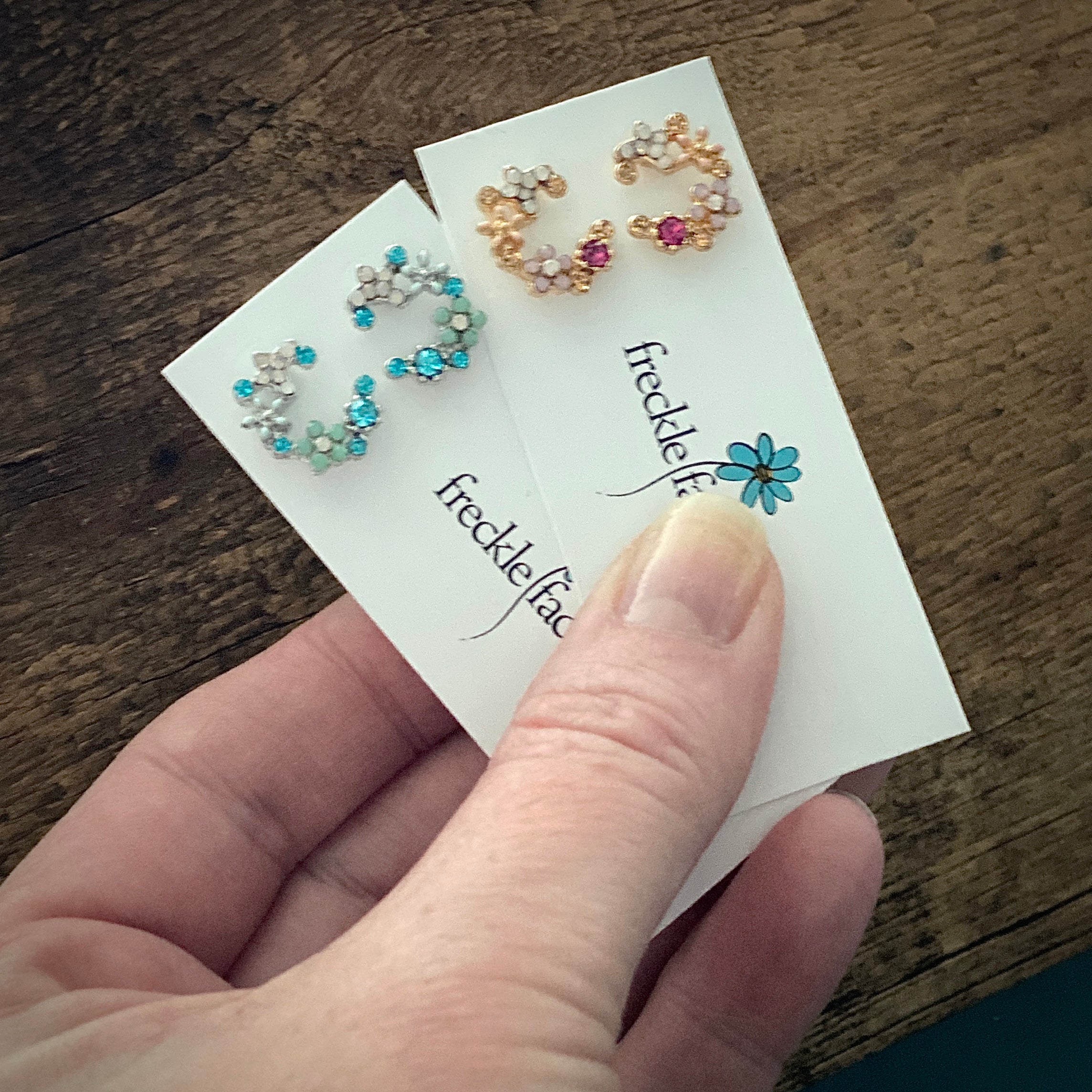 Crescent Bloom Stud Earrings