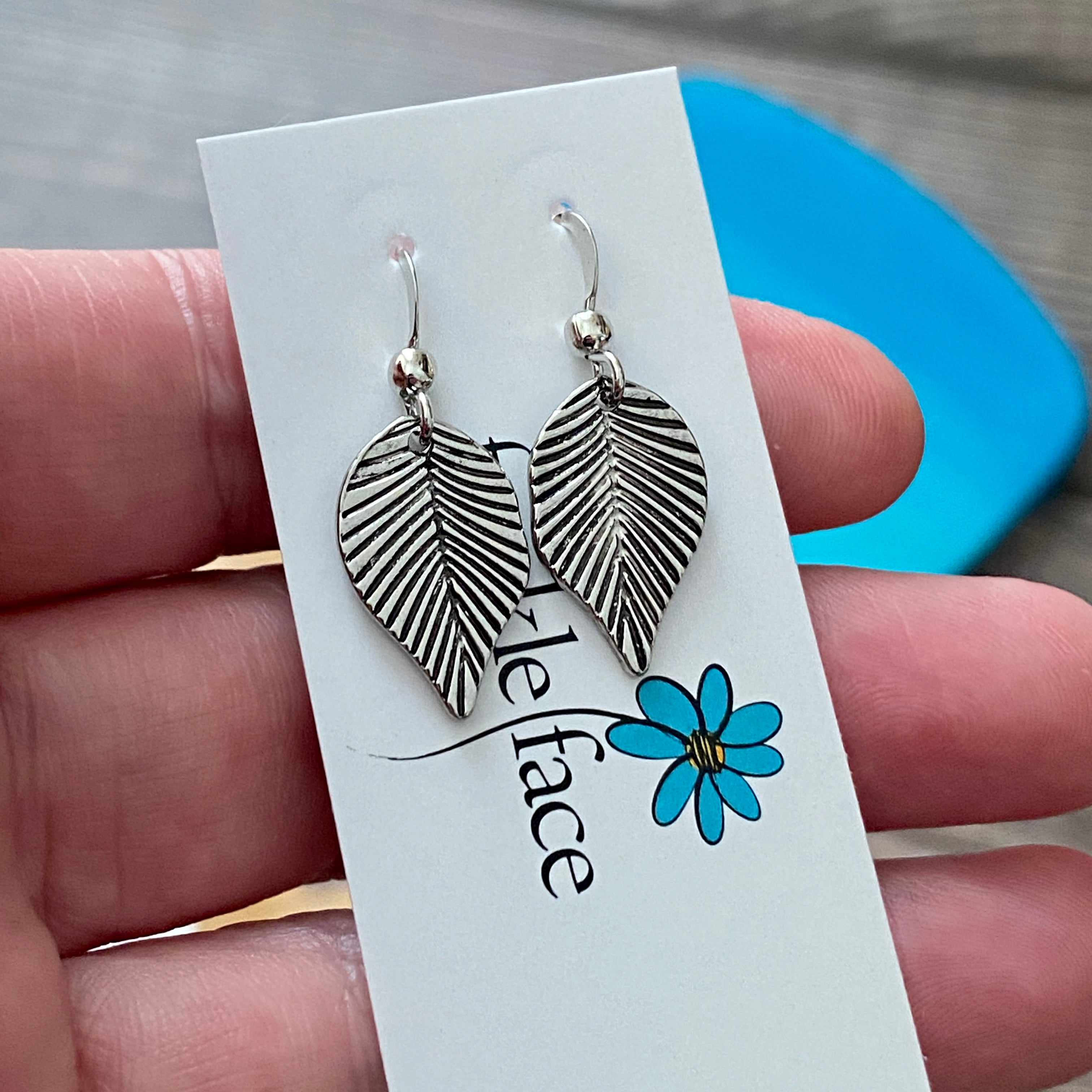 Antique leaf earrings