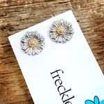 Two toned daisy studs
