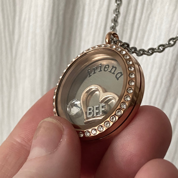 Glass Locket Friend Necklace