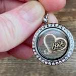Glass Locket Love Necklace